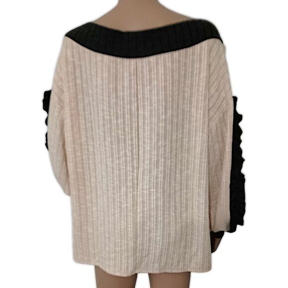 Blue Buttercup Oversized Chenille Top S Relaxed Coquette Romantic Balloon Sleeve - Picture 4 of 16